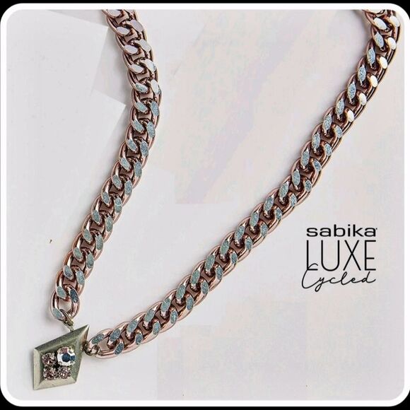 Sabika Luxe Cycled Chain Necklace Choker From The Luxe Cycled Release. - Picture 3 of 5